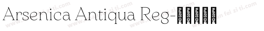 Arsenica Antiqua Reg字体转换
